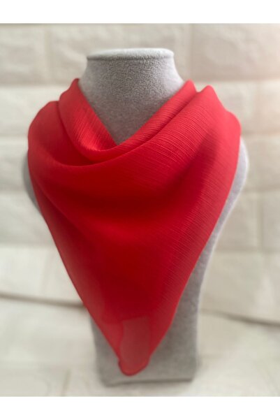 sema aksesuar 10 Pieces Red Plain Chiffon Scarf - Bandana - 19 May, 23 April, 29 October, 30 August