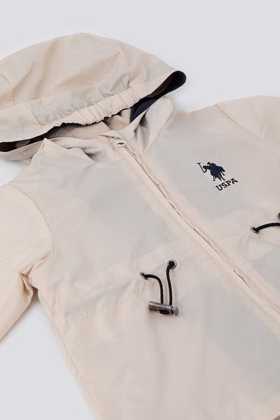 U.S. Polo Assn. The Nobility Of Red Cream Baby Girl Raincoat
