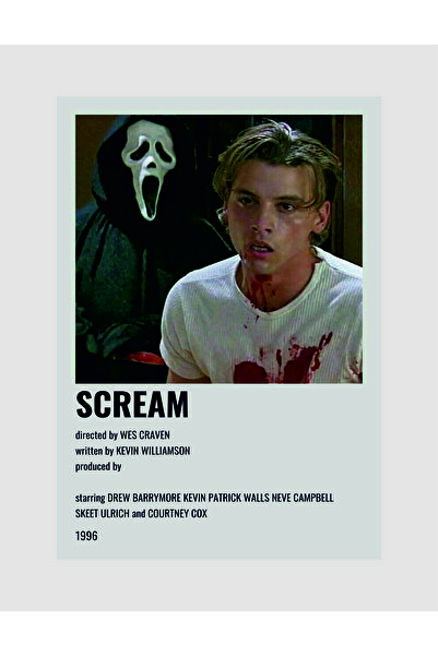fırsatlar diyarı Scream Film Info Card Bilgi Kartı Duvar Posteri