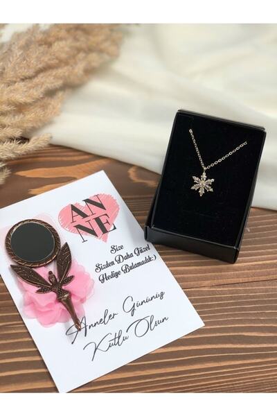 Masalsı Concept Melekli El Aynası Ve Zarif Kolye Anneler Günü Hediyesi, Iyiki...