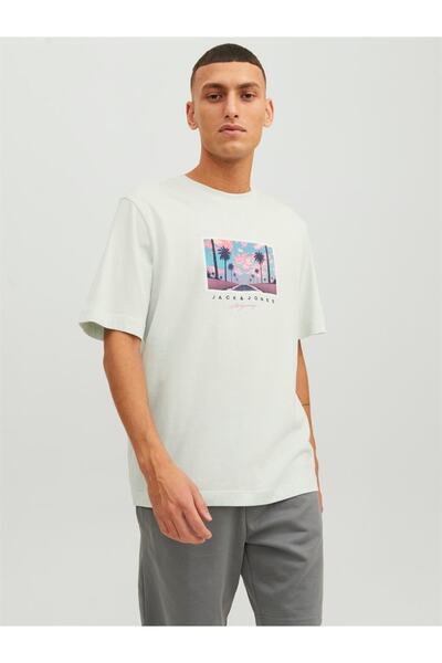Jack & Jones Tricou Jortulum Landscape Tee SS cu guler rotund Erkek