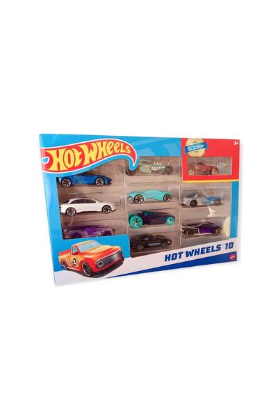HOT WHEELS Set of Ten Cars - Wide Range, Toy Car Collection