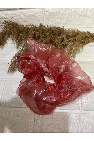 sema aksesuar مشبك نسائي من قماش الأورجانزا - مشبك مطاطي - Scrunchie