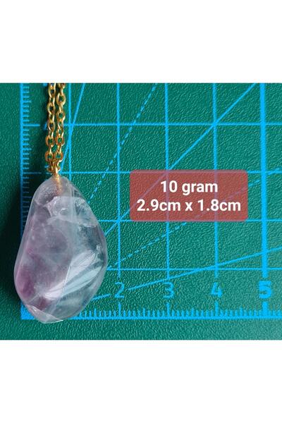 Singincraft Çelik Zincir - Florit Doğal Taş Kolye (1)