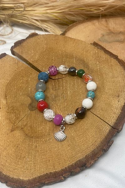 Suerte Accessories الحمم البركانية المرجان الفيروز العقيق Howlite سموكي الكوارتز الوردي الكوارتز الحجر الطبيعي اليدوية شقرا سوار