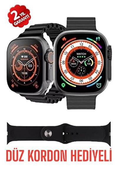 Mmctech Watch 8 T800 Ultra Bluetooth'lu Arama Özellikli Akıllı Saat Tüm Telefonlarla Uyumlu Çift Kordonlu