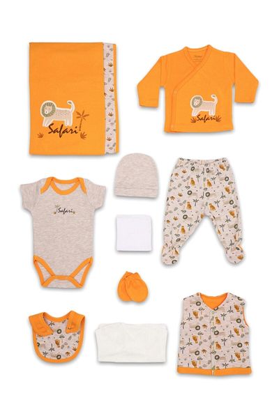 Bebitof Safari Patterned 10 Piece Bodysuit Set