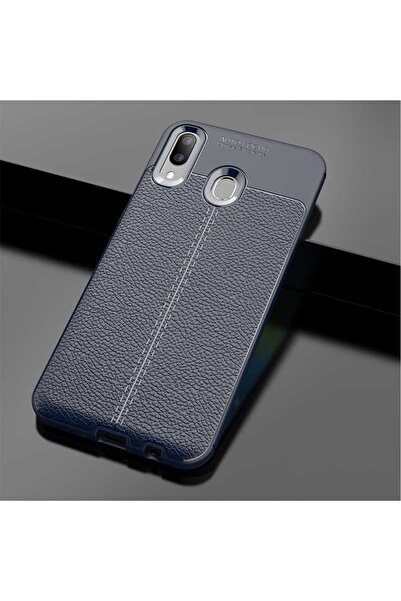 ZM STORE Samsung Galaxy M20 Kılıf Deri Yüzey Görünümlü Harika Kesim Niss Kapak