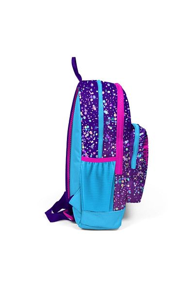 Coral High Rucsac școlar USB cu patru compartimente pentru copii, violet, albastru, roz, cu model, 23840