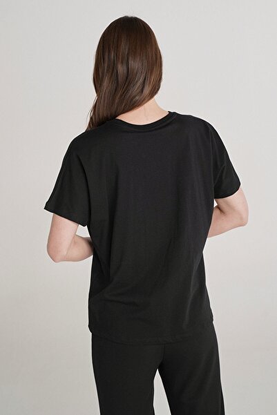 hummel Μπλουζάκι Bisiklet Yaka Baskılı Siyah Kadın 911601-2001 T-shirt Hmlsurf F