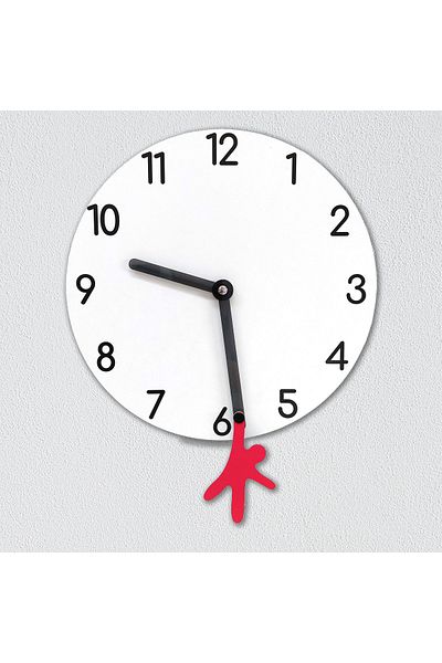 CajuArt Yelkovandan Swinging Man Modern Design Wooden Wall Clock