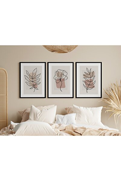 Gepetto Wood Ahşap Minimalist 3'lü Tablo