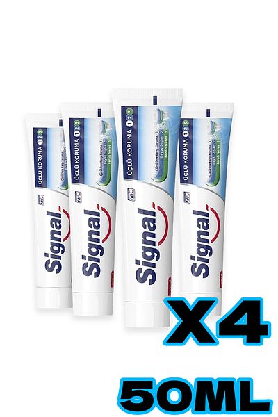 Signal Toothpaste Triple Protection Economic Package 50 ml X4 Pieces Set