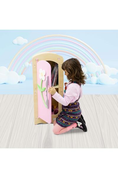 lulubere Ahşap Montessorı Oyuncak Mutfak Dolabı | Kız Bebek&çocuk Için Oyuncak Dolap| Evcilik Ve Mutfak Oyunu