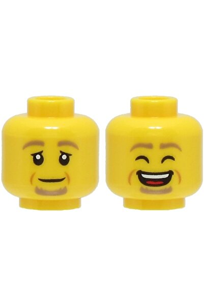 LEGO Orjinal Aksesuar Minifigür Minifigure Çift Surat Orta Yaşlı Gülen Keçi S...