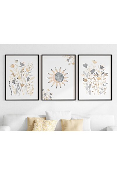Gepetto Wood Ahşap 3'lü Minimalist Tablo