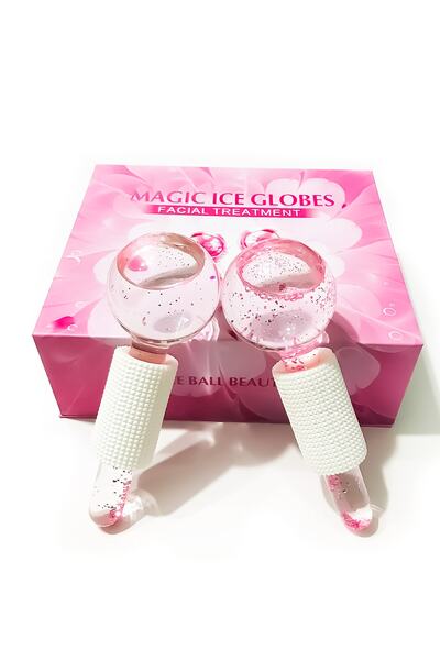 Venzen Ice Globes Buz Küresi Soğuk Masaj Ve Terapi Topu 2 Adet (BORASİLİKAT CAM)(SAKLAMA KUTUSU ILE)