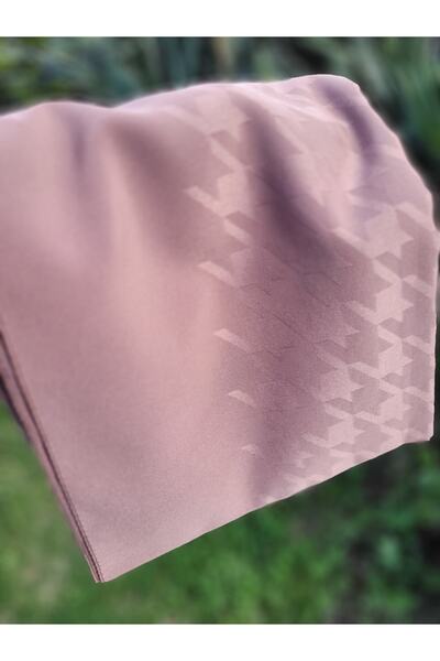 FRESCO SCARFS Iqrascarfs Kadın Tesettür Ipeksi Jakar Kazayağı Desen Şal*kahverengi