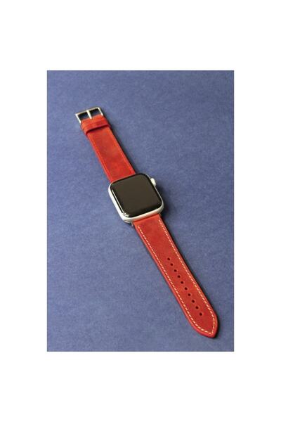 Wrapsol Apple Watch Band Leather Crazy Red 38-40-41 Mm Compatible