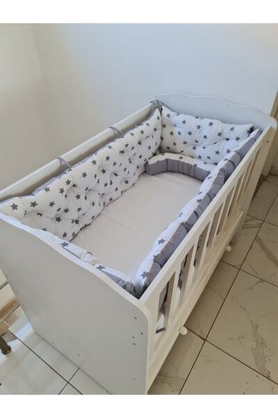 babynestdunyasi حماية جانبية للسرير في اتجاهين مقاس 70 × 130 - ارتفاع 45 سم