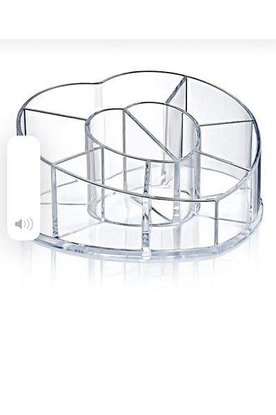 Akkoyunlu home Heart Makeup Organizer with Compartment