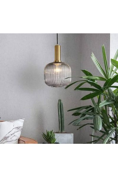 demet habek mylights Mylights Rustic Vintage Smoked Glass Single Pendant Lamp Modern Chandelier Bedside Chandelier Hotel Lighting Architecture