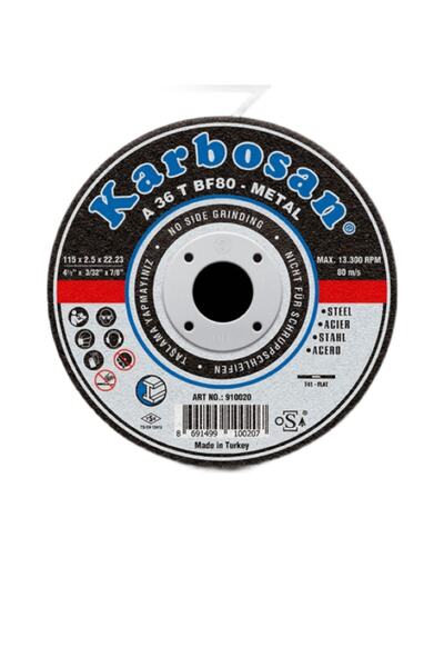 KARBOSAN Metal Kesme Disk Tip:t41 Düz Ebat (mm):125 X 2.5 X 22.23 Artikel:910...