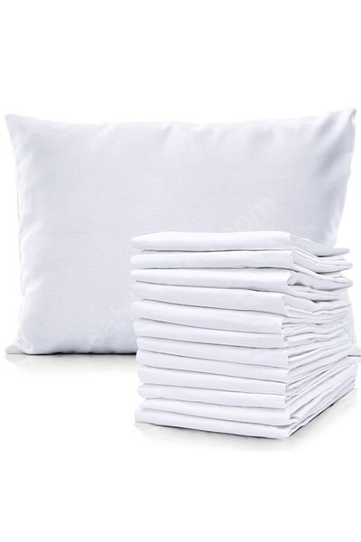 Rns 5 Pieces Hotel Type White Pillow Case Akfil 63 Wire Woven 100% Cotton 50x70 Cm
