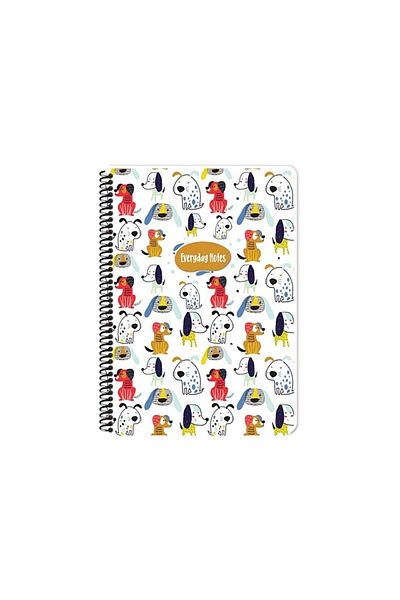 KESKİN COLOR Sharp Animal Friends Cardboard Cover Spiral Notebook 16.5x22.5 80 Yp Checked