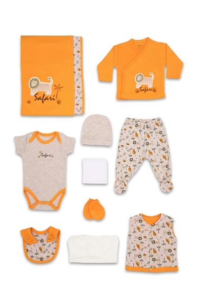 Bebitof Safari Patterned 10 Piece Bodysuit Set