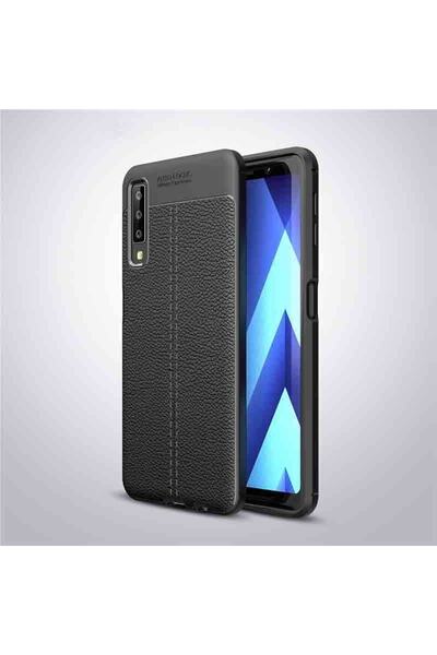 Samsung Galaxy A7 2018 Case Great Cut Niss Cover with Leather Surface Look