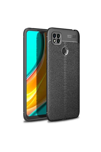 ZM STORE Xiaomi Redmi 9c Kılıf Deri Yüzey Görünümlü Harika Kesim Niss Kapak