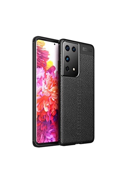 Samsung Galaxy S21 Ultra Case Great Cut Niss Cover with Leather Surface Look