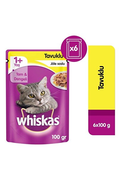 Whiskas Whıskas Pouch Yaş Mama 100gr Tavuklu X6