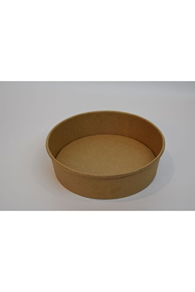 DEĞİŞİMPACK 1100 Cc (32 Oz) Kraft Kase / 187 Mm Pet Kapak Kase Seti 50'li