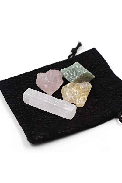 MYTAKIAĞACIMFH Aventurin-pembe Kuvars-selenit-sitrin Taşı Işlenmemiş Parça Do...