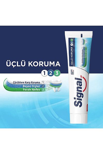 Signal Toothpaste Triple Protection Economic Package 50 ml X4 Pieces Set