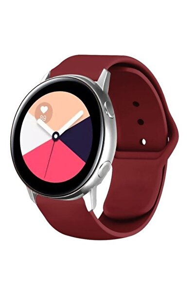 Alstrap Samsung Galaxy Watch 3 41mm Active 2 40mm 44mm R500 Watch 42mm Uyumlu 20mm Silikon Kordon Kayış