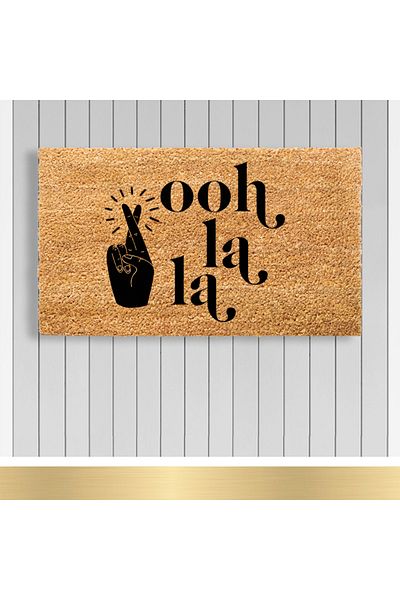 Paspashello , Design Koko Door Mat / PVC Base / Model; Ooh La La