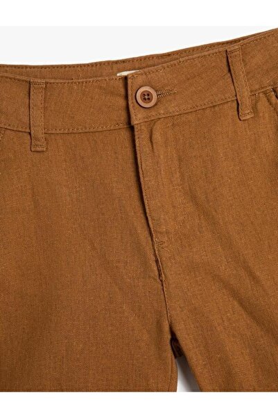 Koton Chlapecké plátěné šortky s kapsami na knoflíky