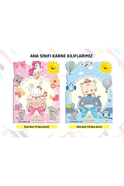 Ata Yayıncılık Karne Kabı Kılıfı Okul Öncesi (anasınıfı)ürün Kodu:111+112(15+15)