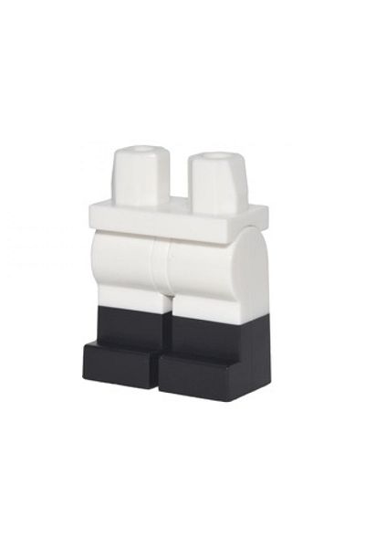 LEGO Original Accessory Custom Minifigure Minifigure Legs Leg White Pants Black Boots 1 Piece