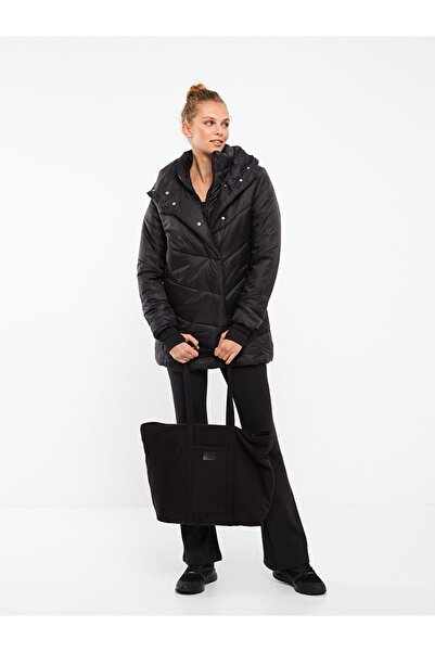 LC Waikiki Γυναικείο πουπουλένιο παλτό - με κουκούλα και μακριά μανίκια