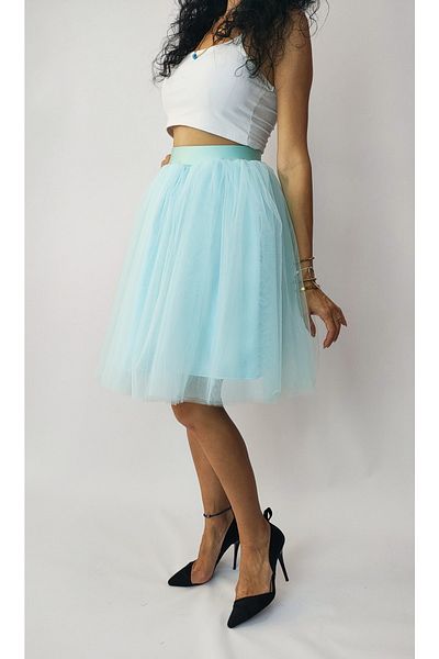 LULLY FASHİON Lully Kids Fashion Femei Verde Mentă Tulle Tutu Nuntă Absolvență Baby Shower Fusta