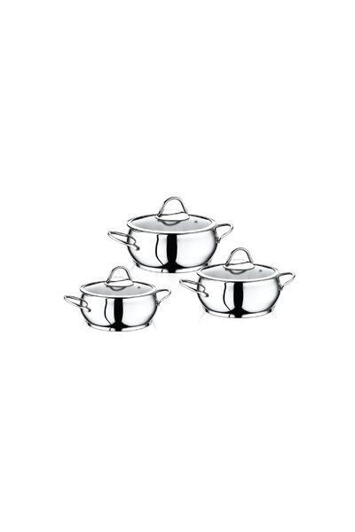 SAFINOX Bella 6 Parça Tencere Seti 16-18-20 Cm