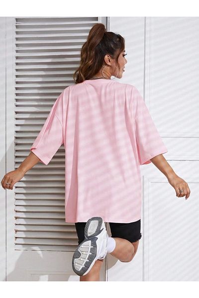 Keywest Μπουκέτο λουλουδιών χεριών με στάμπα Oversize Crew Neck T-shirt
