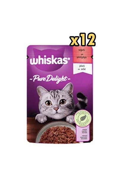 Whiskas Pouch Pure Delight Jöle Içinde Sığır Etli Yetişkin Kedi Konservesi 85...