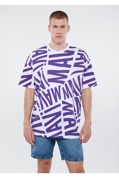 Mavi Τυπωμένο Μωβ T-Shirt Oversize / Wide Cut 0610629-80788