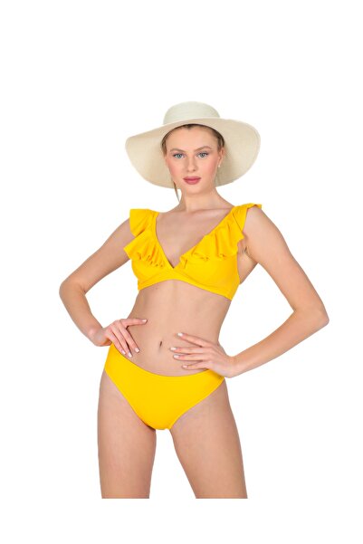 YT DİLAY Valonlu Bikini Sarı