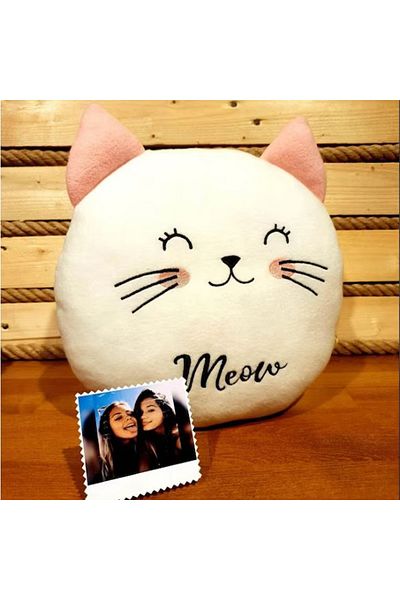 Hediye Sahibi Cute Cat Fleece Pillow